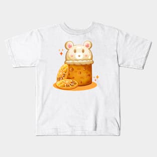 Bear Orange Cake Kids T-Shirt